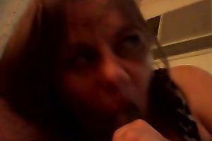 This sexually excited doxy feels enjoyment when practicing blow job sex