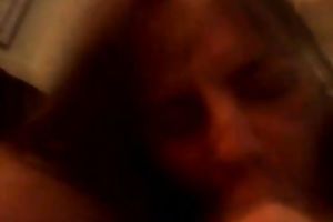 This sexually excited doxy feels enjoyment when practicing blow job sex