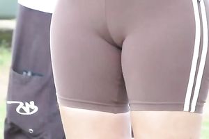 Those panties are so taut that the really fabric comes into their beaver