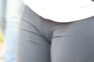 Those panties are so taut that the really fabric comes into their beaver