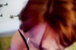 Hungry aged harlot sucks my unbending weenie until I cum