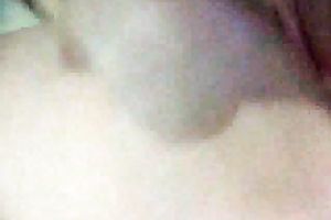 Self taped clip of my cute brunette hair babe shoving her tight shaggy wet crack