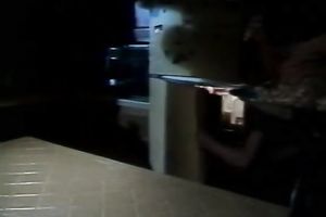 Retro scene with charming bare women taking exercises