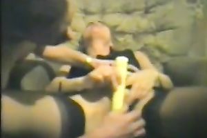 Mature blond neighbour loves fucking and dildoing herself