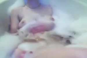 Nerdy albino cam Married slut masturbates in bubble baths for me