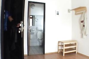 Eighteen year old blondie gives great oral to a hunk