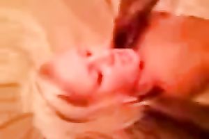 Svelte lengthy haired blondie receives group-fucked missionary style