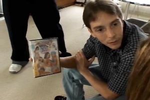 Horny skinny babe sucks 2 schlongs and acquires her love tunnel smashed