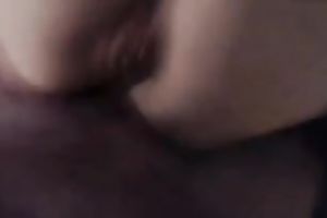 Cute brunette hair girlfriend is in the mask and my knob is in her rectal hole