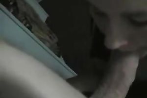 Slutty dark brown shows her cock-sucking skills to me in POV video