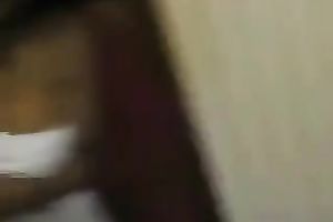 Homemade solo tape with Indian sweetheart stripping in front of a web camera