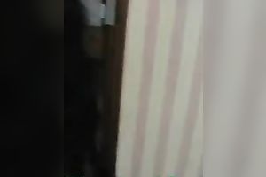 Homemade solo tape with Indian sweetheart stripping in front of a web camera