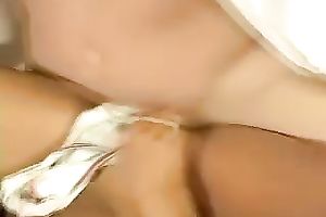 Exotic brunette hair beauty acquires her vagina finger drilled