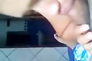 Dark-haired wench sucks my shlong and doesn't wish to stop