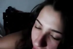 Super hot honey is engulfing my swollen pecker like a pro