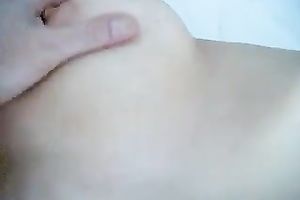 My GF allows me to rub her large natural boobs and tickle her clitoris