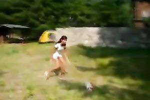 My beautiful GF gives me a terrific oral-job outdoors