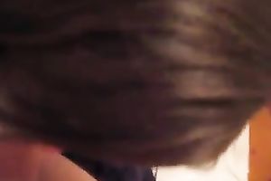 Prurient British wench sucks my rod until this babe acquires the cum this babe craves