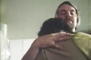 Impossibly chunky pair bonks mish way on floor in kitchen