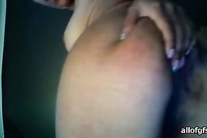 Ebony horny white wife in glasses exposes her body for the webcam