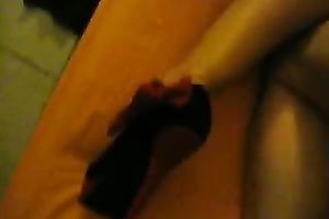 Banging sweetheart in high heels in her cookie from the back