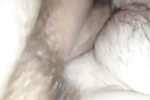 Sliding my dong in the white snapper of my sexy amateur wife