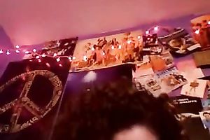 Curly haired fatty in glasses puts on a nice show for me