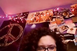 Curly haired fatty in glasses puts on a nice show for me