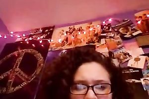 Curly haired fatty in glasses puts on a nice show for me