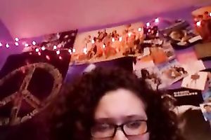 Curly haired fatty in glasses puts on a nice show for me