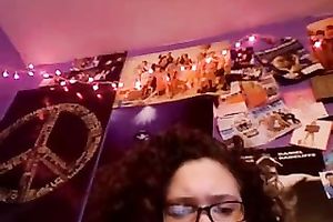 Curly haired fatty in glasses puts on a nice show for me