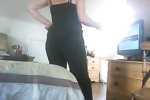 My concupiscent amateur wife is damn proud of her large luscious butt