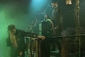 Horny nympho receives her soaked muff licked in retro porn movie scene