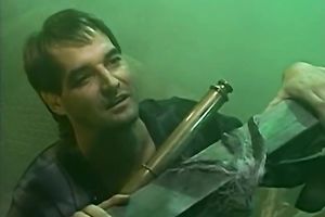 Horny nympho receives her soaked muff licked in retro porn movie scene