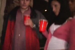 This coed is into polygamous relationships and she can please 2 men at one time