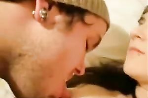 My wicked dark brown GF sucks my jock before taking it in her smooth vag