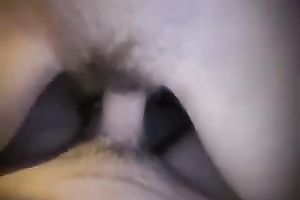 Filthy slut with hirsute cunt rides my penis until I discharge a large load
