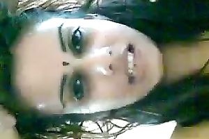 Indian hawt youthful girlfriend sucking 10-Pounder on closeup sex video