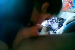 My obese brunette hair wifey shows her dick-sucking skills to me