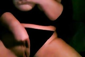 Enormous natural breasts and bulky belly of an non-professional slutwife