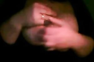 Enormous natural breasts and bulky belly of an non-professional slutwife