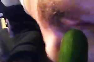Amazing homemade solo with me masturbating with a cucumber