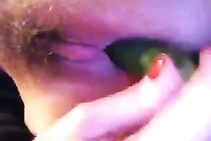 Amazing homemade solo with me masturbating with a cucumber