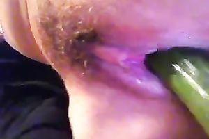 Amazing homemade solo with me masturbating with a cucumber