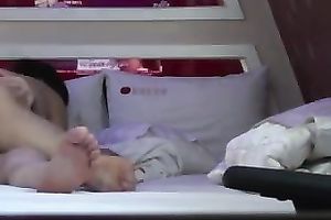 My delicious Korean girlfriend receives her bawdy cleft pleased