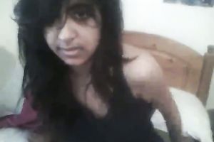 Indian girlfriend from Girl from UK satisfies herself