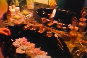 Two golden-haired head dumpy sex pots share one babe enchanting rod