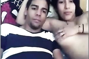 Pretty non-professional honey lets her BF take up with the tongue her scones in front of a web camera