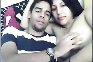 Pretty non-professional honey lets her BF take up with the tongue her scones in front of a web camera