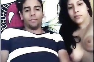 Pretty non-professional honey lets her BF take up with the tongue her scones in front of a web camera